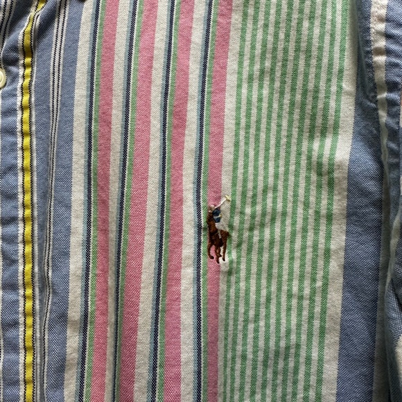 Ralph Lauren button down long sleeve shirt. Pastel / spring / easter colors! - Picture 2 of 7